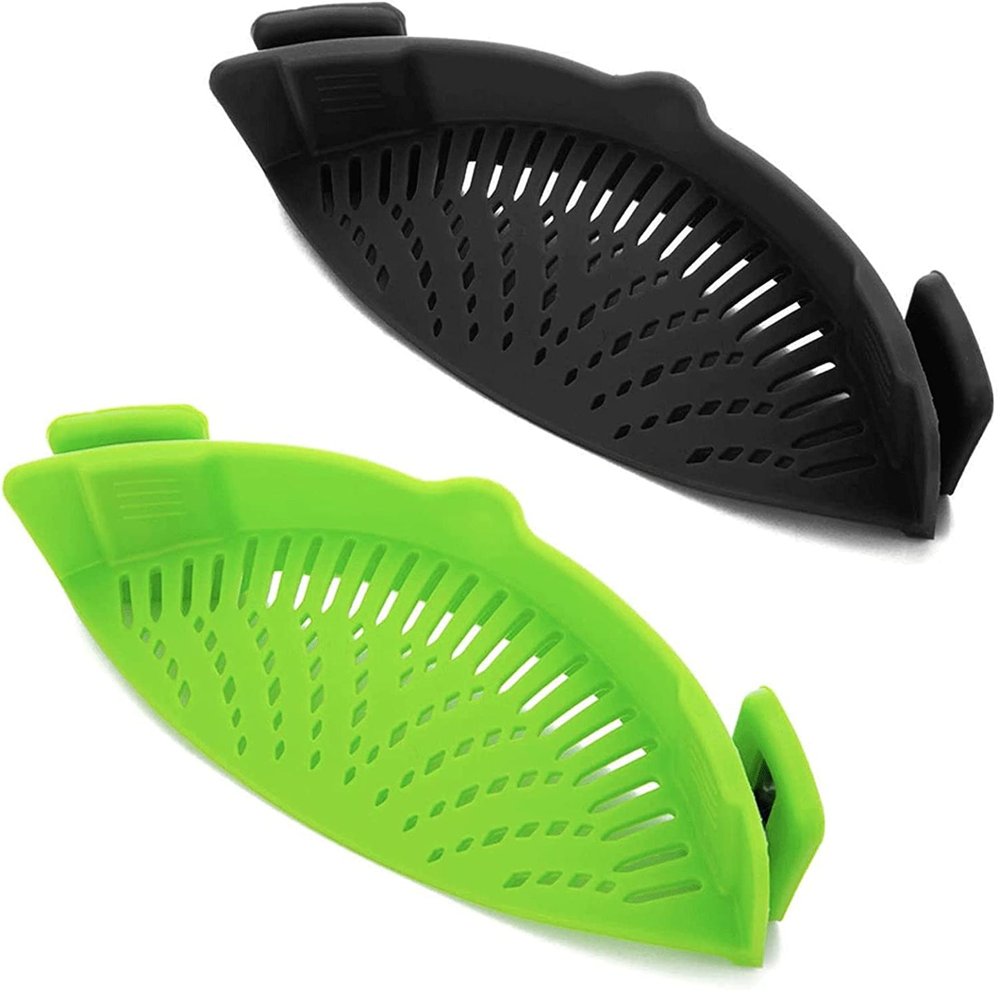 Essentials 2 Pcs Clip on Pasta Strainer