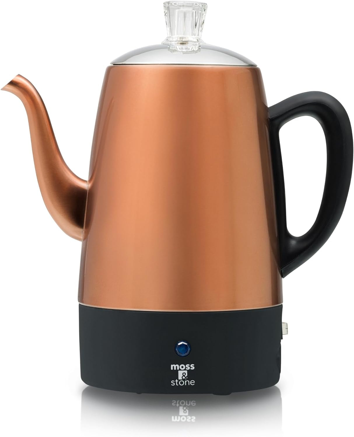 Essentials Percolator Coffee Pot Electric 10 Cup, Stainless Steel Coffee Maker