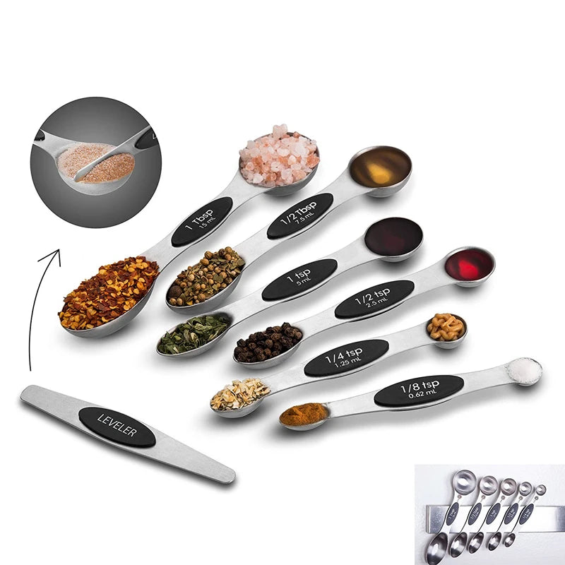 Essentials 7Pcs/Set Magnetic Measuring Spoons Set 