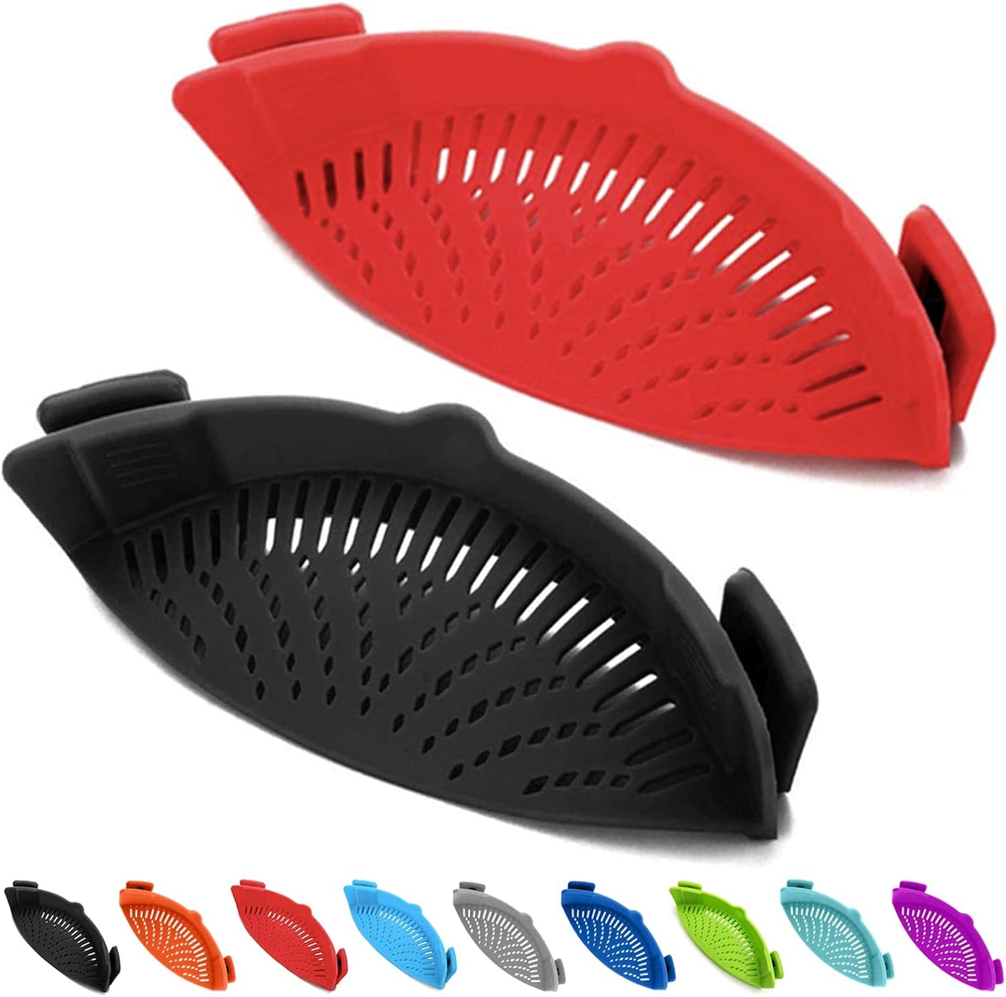 Essentials 2 Pcs Clip on Pasta Strainer