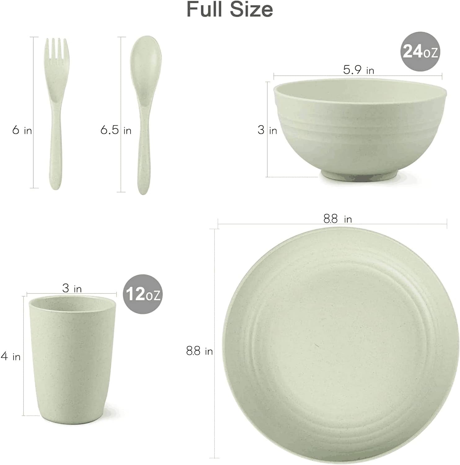 Essentials Wheat Straw Dinnerware Sets