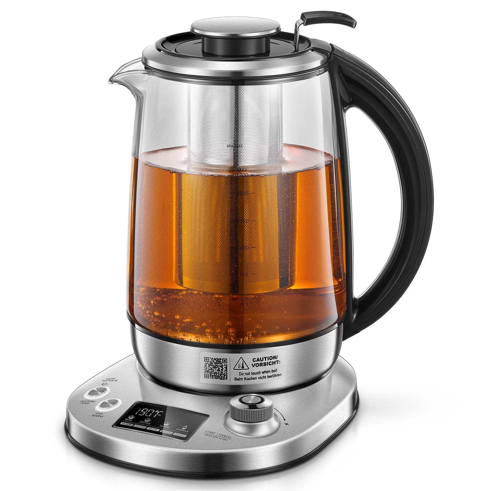 Essentials Electric Tea Kettle, Electric Kettle Temperature Control with 9 Presets