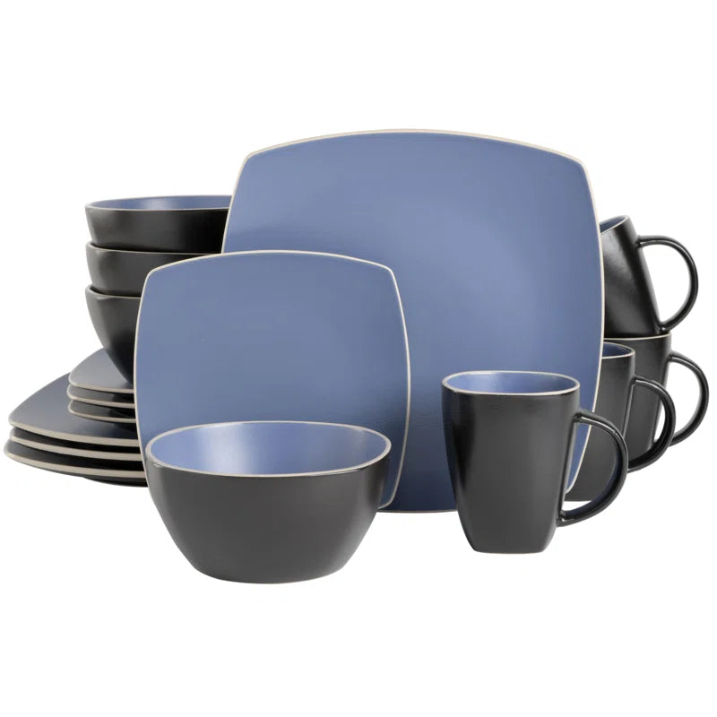 Essentials Soho Lounge Stoneware 16 Piece Dinnerware Set