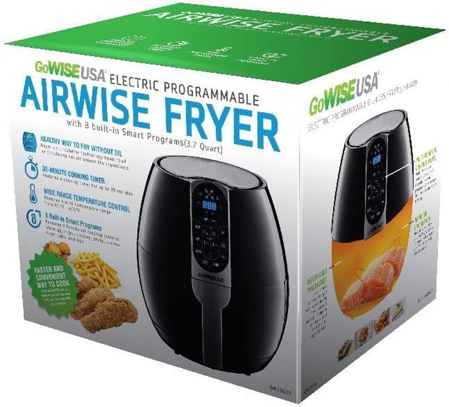 Essentials 3.7-Quart Programmable Air Fryer with 8 Cook Presets