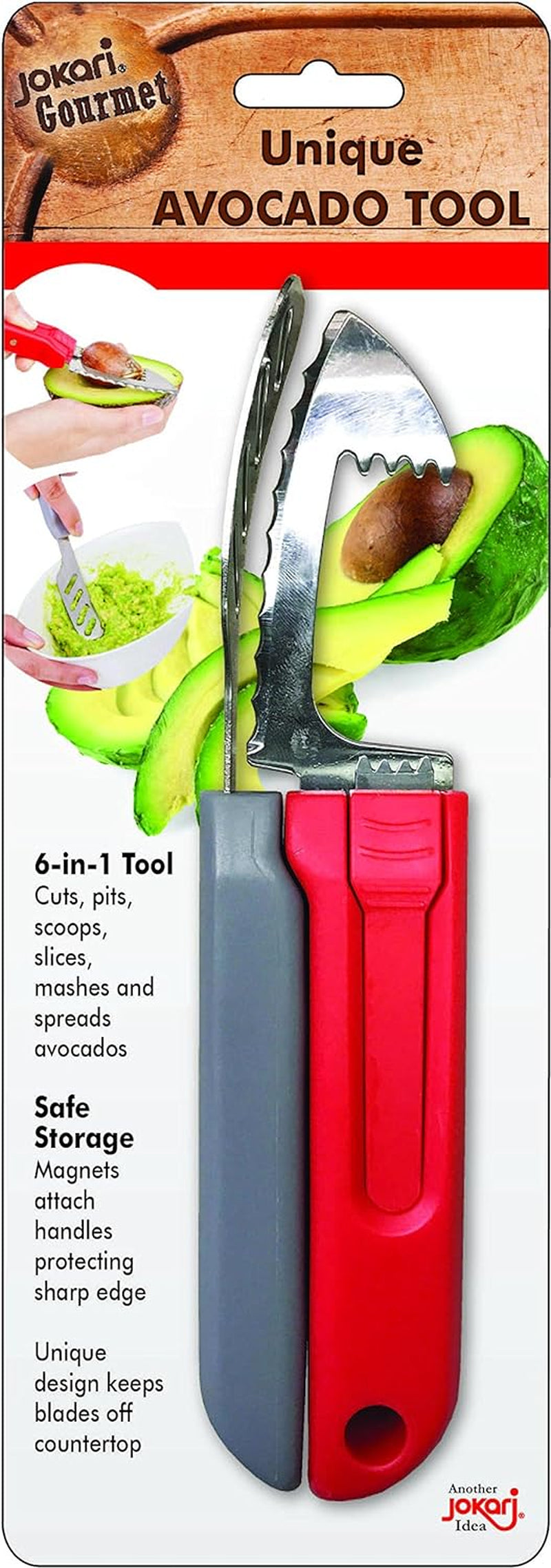 Essentials Avocado Tool, 6-In-1 Opener Knife, Cutter, Pitter, Scooper, Slicer, Masher & Spreader 