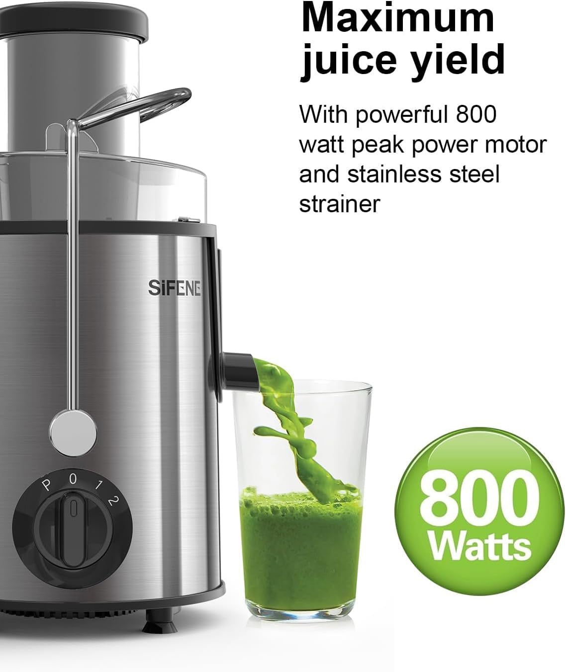 Essentials Quick Juicer Machine, Juice Extractor with 3” Feed Chute