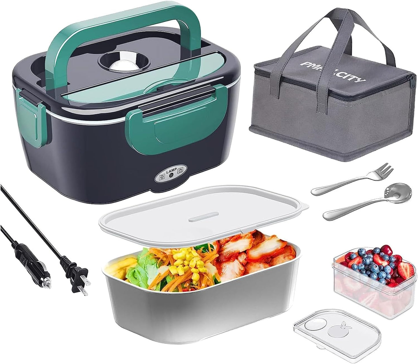 Essentials Portable Electric Lunch Box with Fast Charger