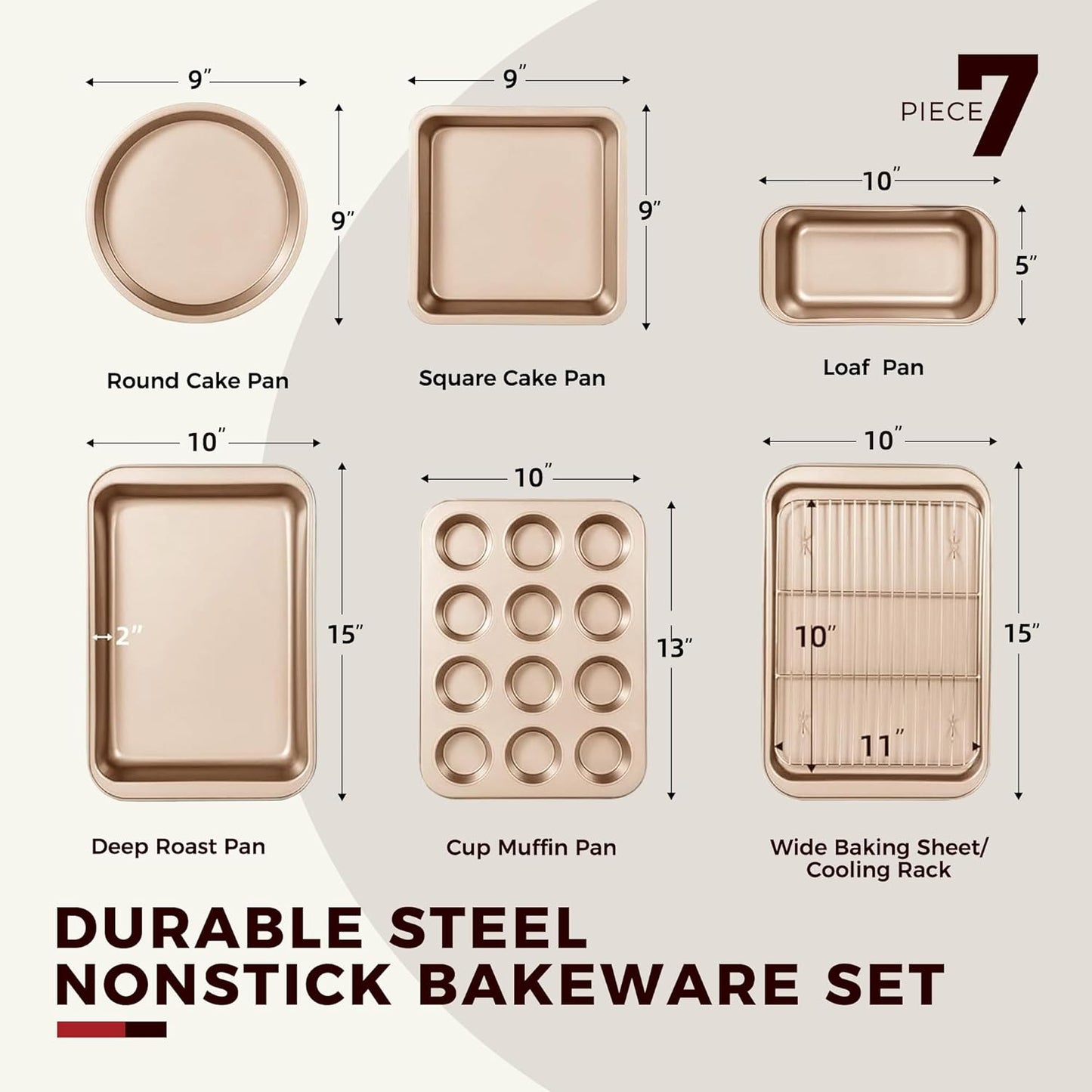 Essentials Nonstick Bakeware Set - 8-Piece 