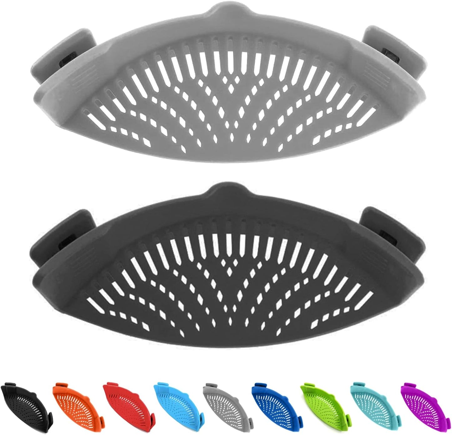 Essentials 2 Pcs Clip on Pasta Strainer