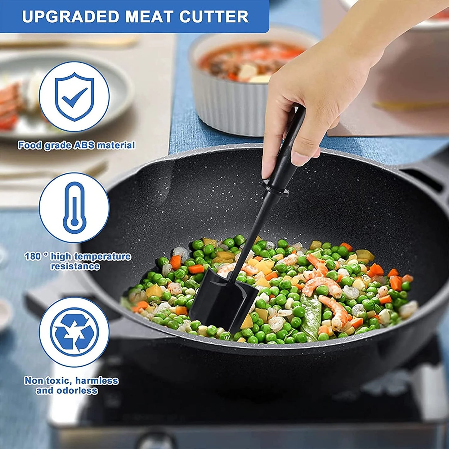 Essentials Meat Chopper for Kitchen Cooking 