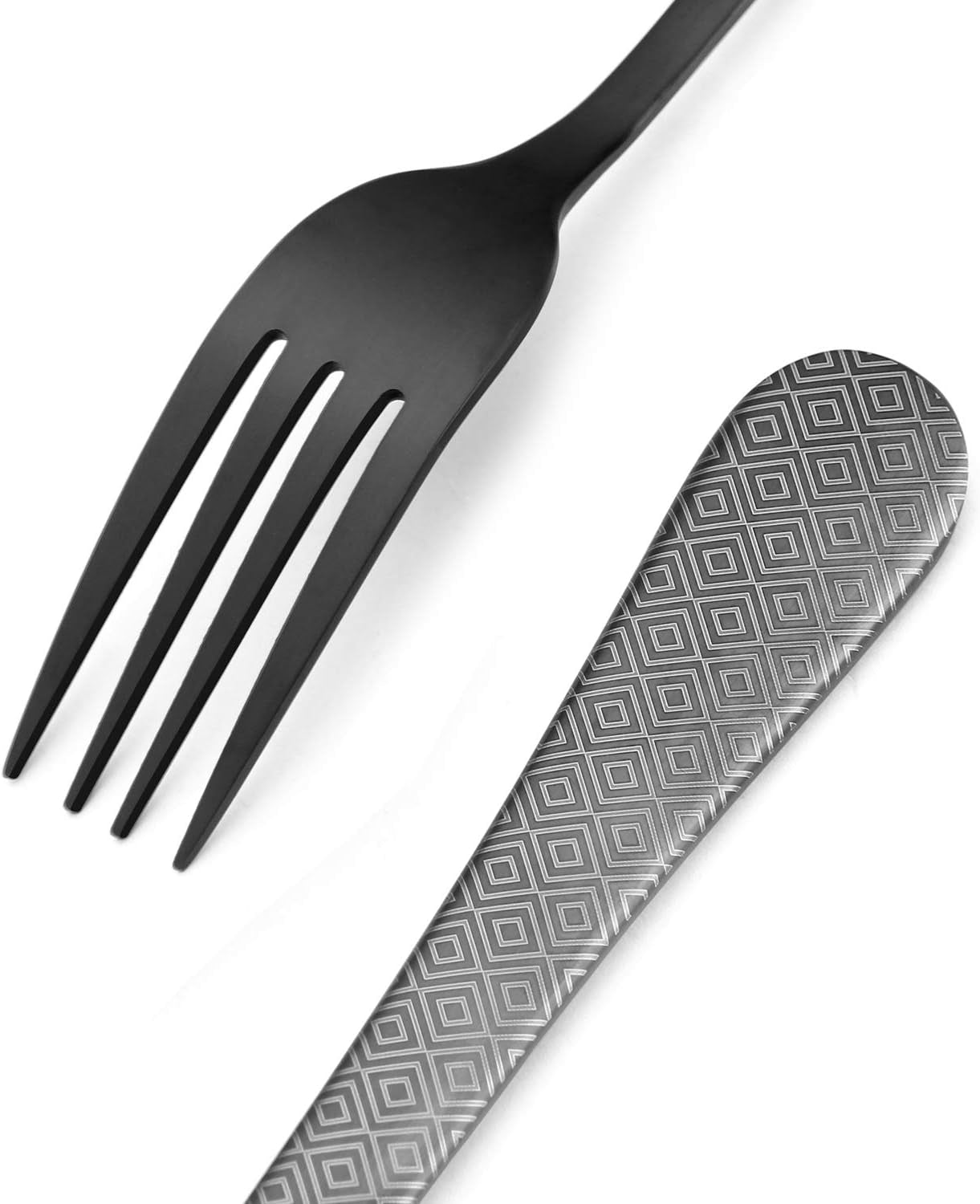 Essentials Matte Black Silverware Set, Satin Finish 20-Piece Stainless Steel Flatware Set