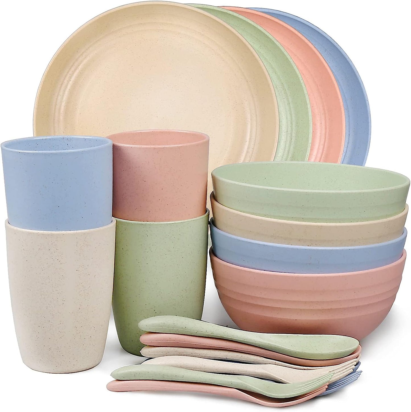 Essentials Wheat Straw Dinnerware Sets