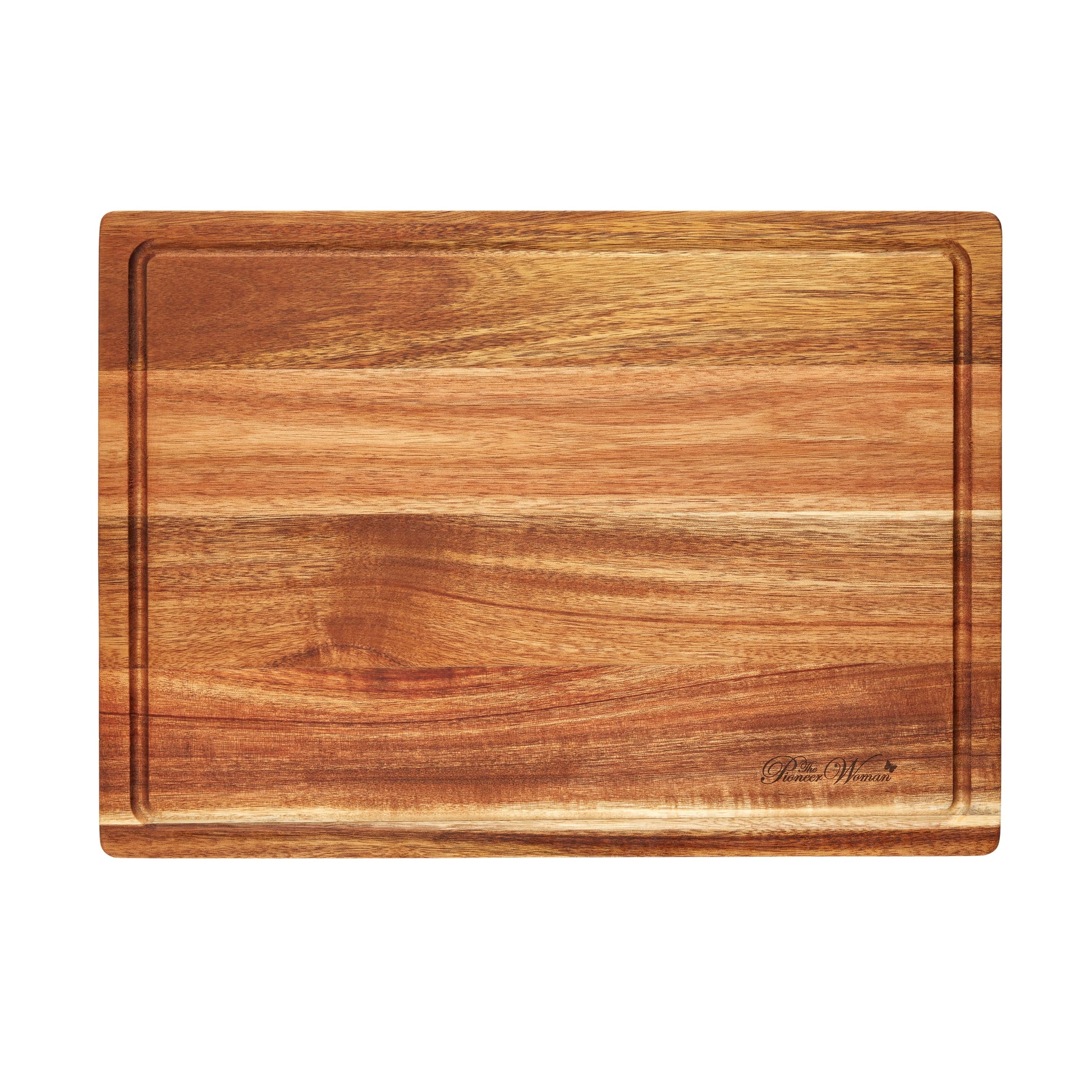 Essentials Birdie Botanicals 13" X 18" Acacia Wood Cutting Board