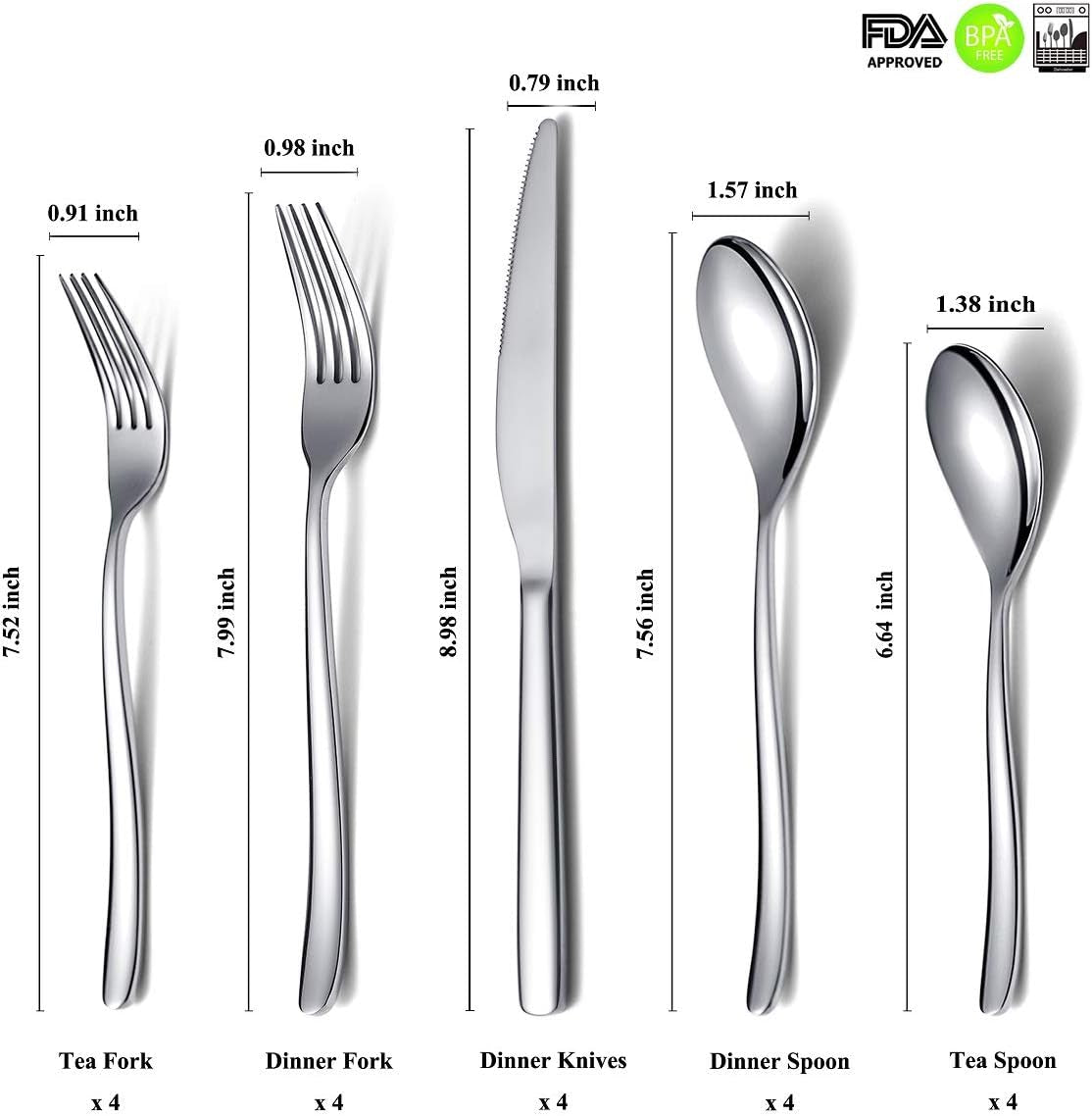 Essentials Silverware Set 20 Pieces