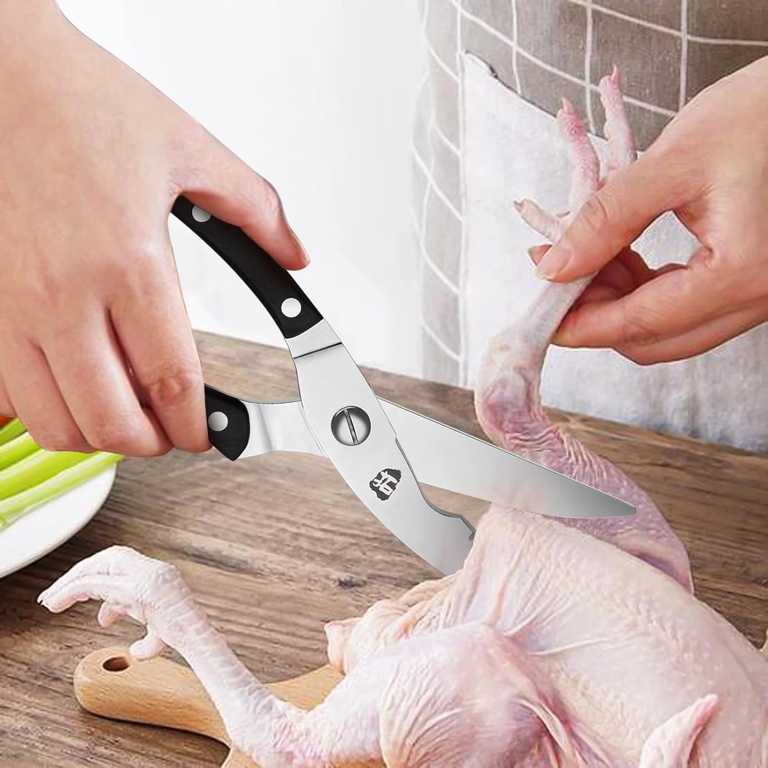 Essentials Shears - Kitchen Scissors Poultry Shears for Herbs, Chicken, Meat, Vegetable