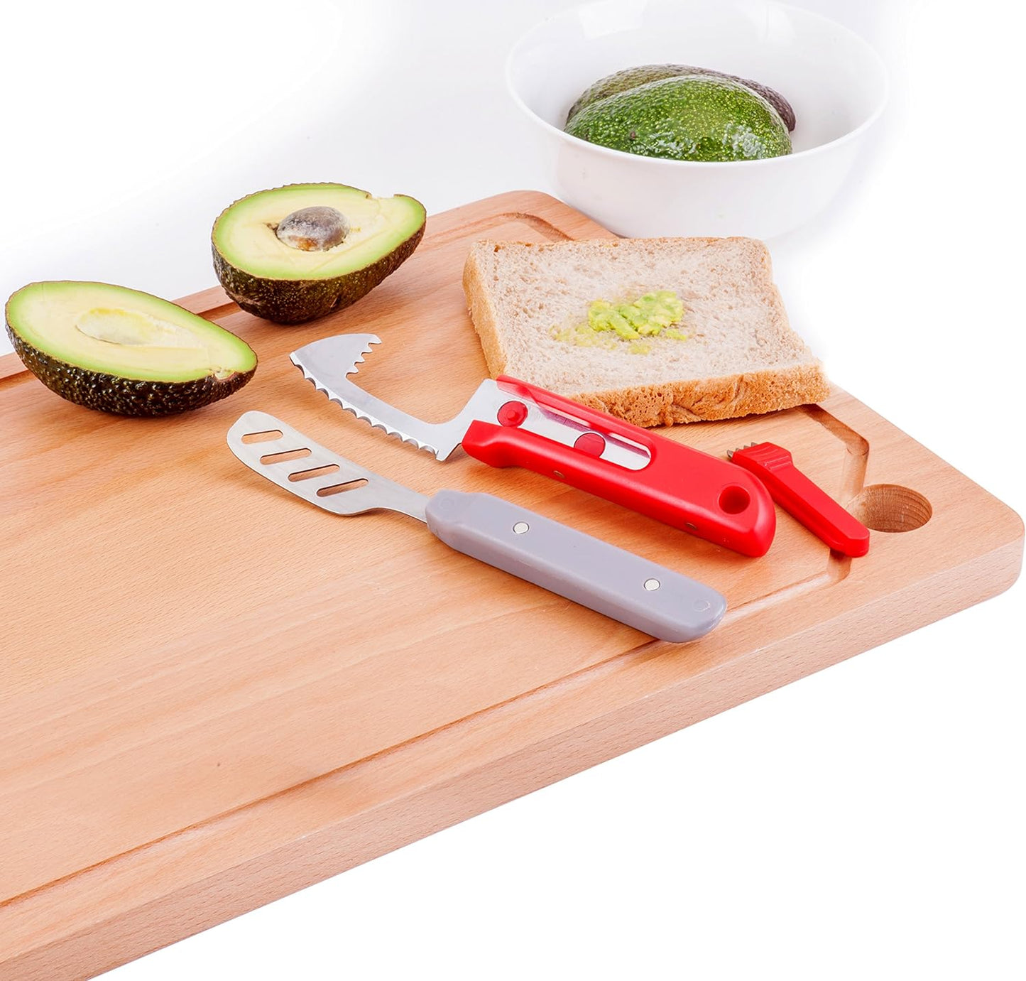 Essentials Avocado Tool, 6-In-1 Opener Knife, Cutter, Pitter, Scooper, Slicer, Masher & Spreader 