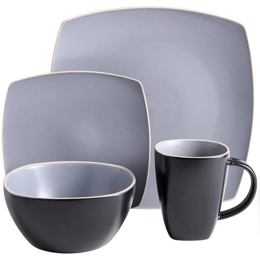 Essentials Soho Lounge Stoneware 16 Piece Dinnerware Set