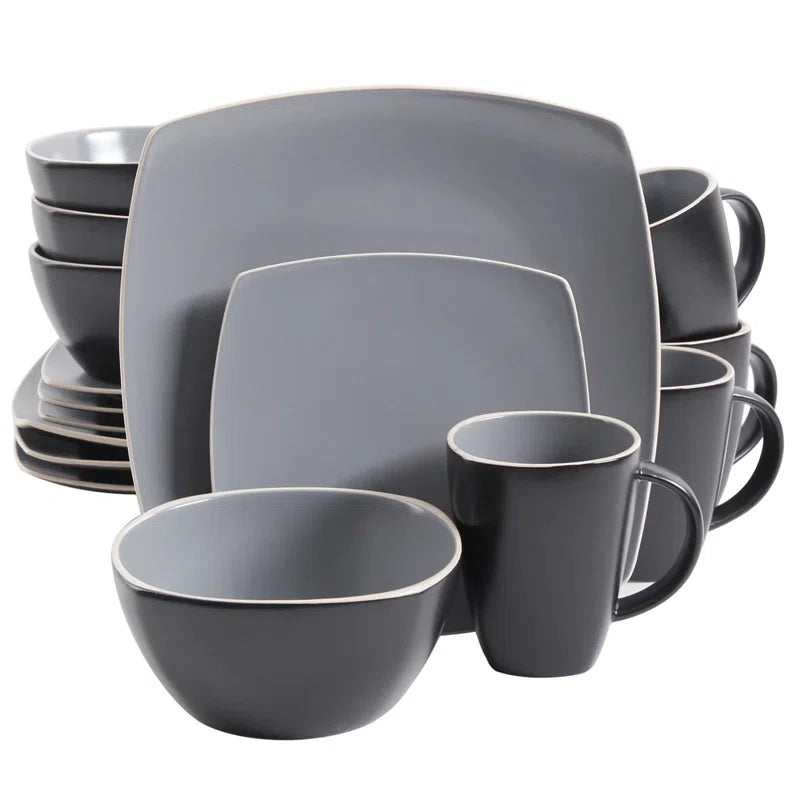 Essentials Soho Lounge Stoneware 16 Piece Dinnerware Set