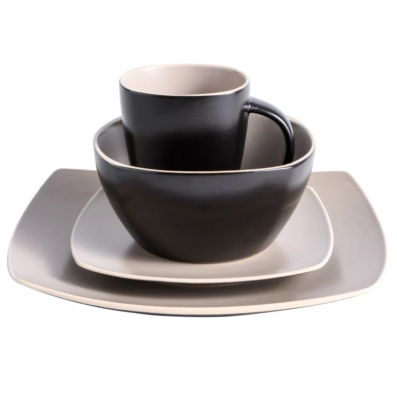 Essentials Soho Lounge Stoneware 16 Piece Dinnerware Set