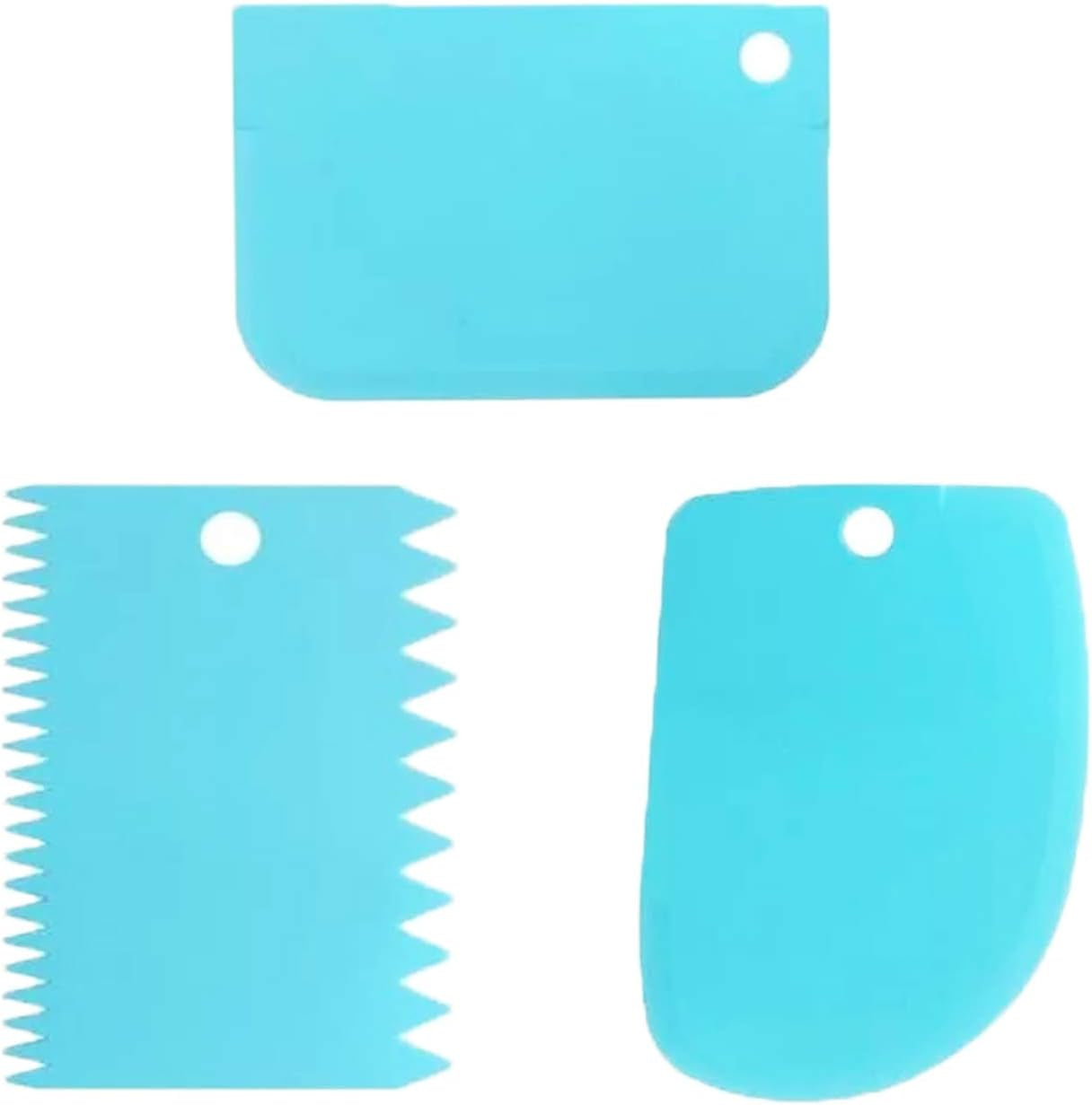 Essentials 3 Pcs Cake Scraper Smoother Set