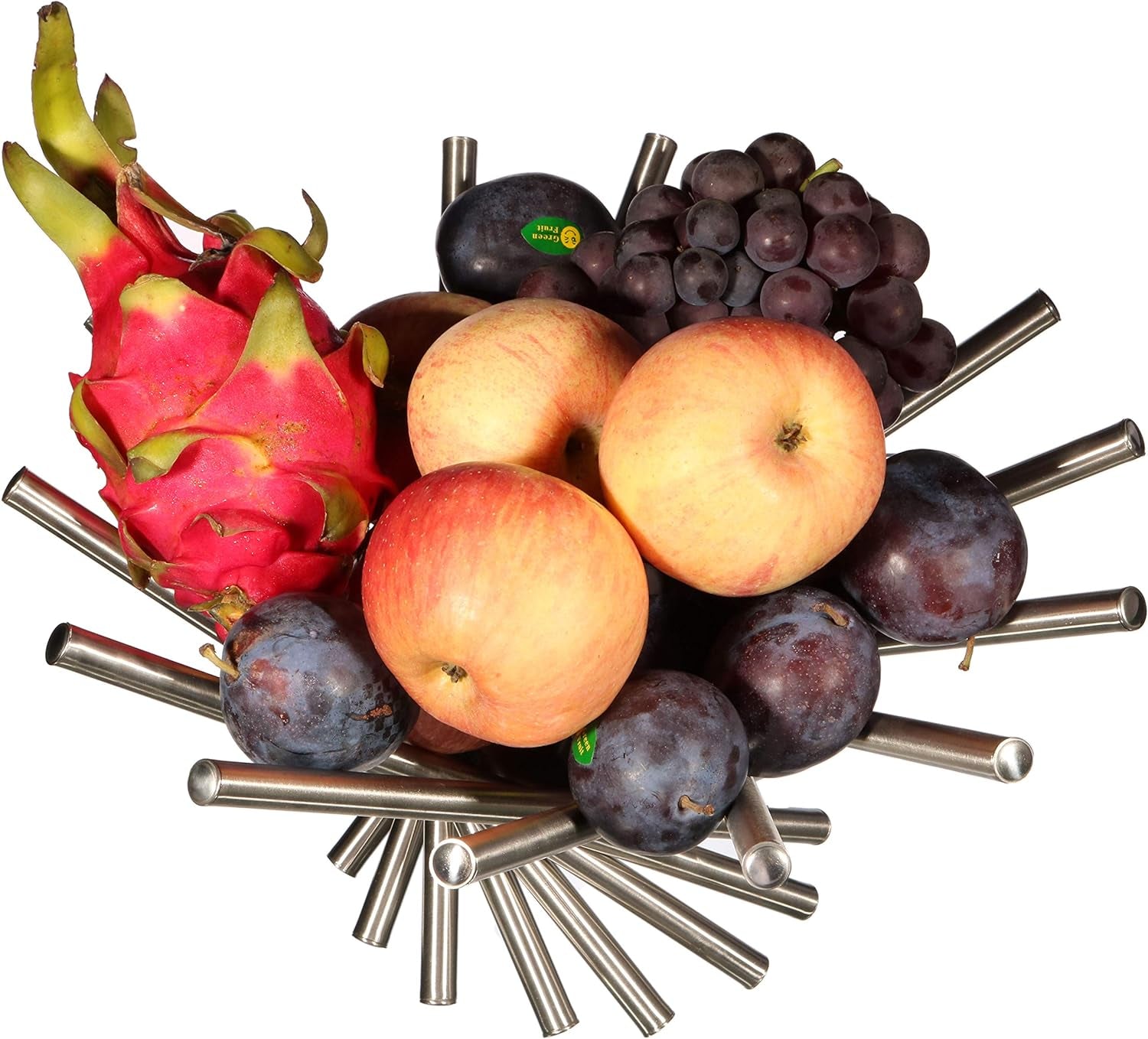 Essentials Fruit Bowl,Stainless Steel Rotation Fruit Basket for Kitchen Counter